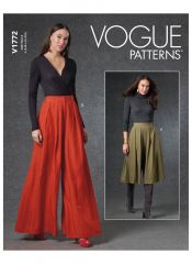 V1772 VOGUE Schnittmuster Hose mit weitem Bein