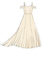 M7718 McCalls Schnittmuster Brautkleid Abendkleid