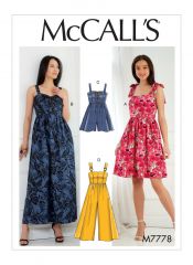 M7778 McCalls Schnittmuster Kleid Jumpsuit