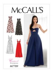 M7789 McCalls Schnittmuster Abendkleid Jumpsuit