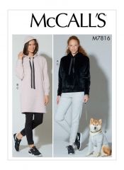 M7816 McCalls Schnittmuster Hoodie Hose Hundejacke