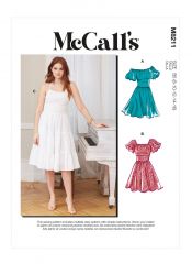 M8211 McCalls Schnittmuster Sommerkleid Stufenkleid