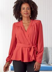 B6828 Butterick Schnittmuster Wickelbluse