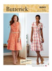 B6843 Butterick Schnittmuster Hemdblusenkleider