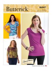 B6847 Butterick Schnittmuster Wasserfall-Shirt