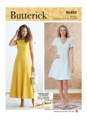 B6850 Butterick Schnittmuster Designer-Kleid