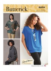 B6854 Butterick Schnittmuster Designer-Jerseyshirt