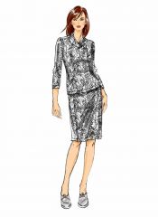 B6858 Butterick Schnittmuster Jersey-Kombination