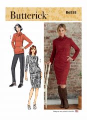 B6858 Butterick Schnittmuster Jersey-Kombination