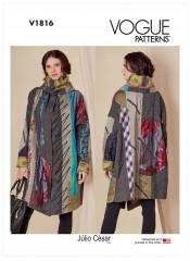 V1816 VOGUE Designer Schnittmuster Wendemantel Patchwork