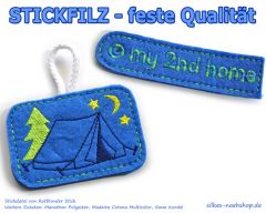 Stickfilz waschbar fest 1mm - azurblau - 20cmx90cm