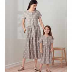 9277 Simplicity Schnittmuster Mutter & Kind Kleid