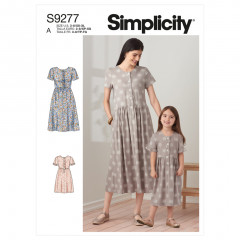 9277 Simplicity Schnittmuster Mutter & Kind Kleid