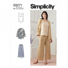 9271 Simplicity Schnittmuster Top Jacke Hose