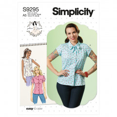 9295 Simplicity Schnittmuster Retro Bluse EASY!