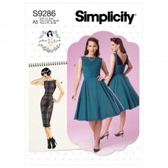 9286 Simplicity Schnittmuster Retrokleid by Gertie