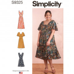 9325 Simplicity Schnittmuster Kleid im Empirestil