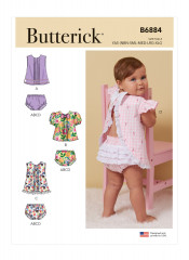 B6884 Butterick Schnittmuster Babykombination