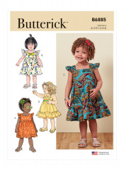 B6885 Butterick Schnittmuster Kleid für Kleinkinder