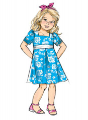 B6886 Butterick Schnittmuster festliches Kinderkleid