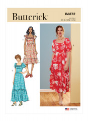 B6872 Butterick Schnittmuster Sommerkleider