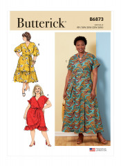 B6873 Butterick Schnittmuster Wickelkleid EASY!