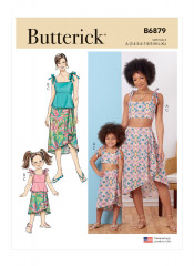 B6879 Butterick Schnittmuster Damen- + Kinderkombi