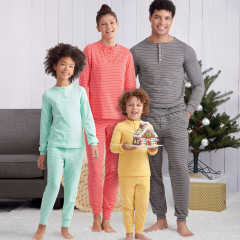 9455 Simplicity Schnittmuster Family Pyjama