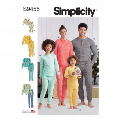 9455 Simplicity Schnittmuster Family Pyjama