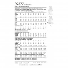 9377 Simplicity Schnittmuster Glockenrock