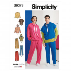 9379 Simplicity Schnittmuster oversized Freizeit-Kleidung EASY!