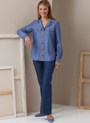 B6924 Butterick Schnittmuster Designer-Hemdbluse