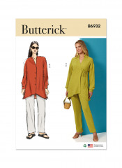 B6932 Butterick Schnittmuster Bluse und Hose