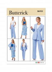 B6933 Butterick Schnittmuster Business-Kombination