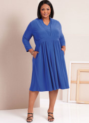 B6941 Butterick Schnittmuster Designer-Jerseykleid