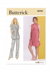 B6945 Butterick Schnittmuster Jersey-Kombination