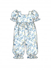 B6950 Butterick Schnittmuster Baby-Kombination für Mädchen