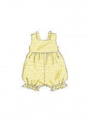 B6950 Butterick Schnittmuster Baby-Kombination für Mädchen