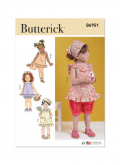 B6951 Butterick Schnittmuster Kleinkind-Kombination