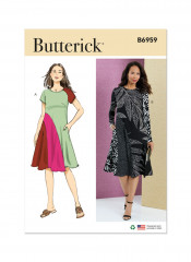 B6959 Butterick Schnittmuster Ganzjahreskleid EASY!