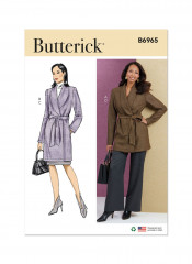 B6965 Butterick Schnittmuster Jacke Rock Hose