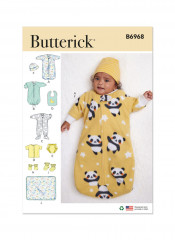 B6968 Butterick Schnittmuster Baby-Erstausstattung