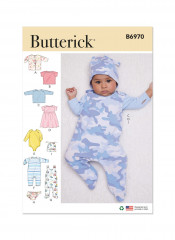 B6970 Butterick Schnittmuster Baby-Erstausstattung