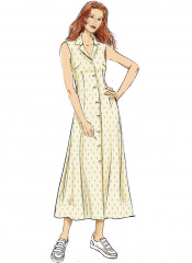 B6974 Butterick Schnittmuster Designer Hemdblusenkleid