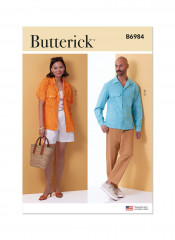 B6984 Butterick Schnittmuster Unisex Kombination