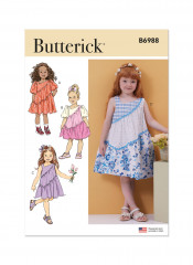 B6988 Butterick Schnittmuster Kinderkleider