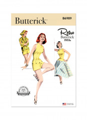 B6989 Butterick Schnittmuster Vintage-Kombination 50er Jahre