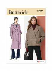 B7007 Butterick Schnittmuster Mantel Jacke