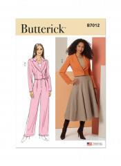 B7012 Butterick Schnittmuster Jacke Rock Hose