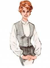 B7018 Butterick Schnittmuster Retro-Westen 60er-Jahre